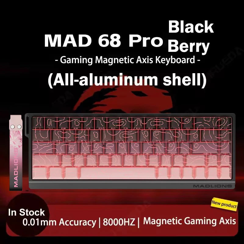 MADLIONS Mad 60he Mad60HE Mad 68HE Tastiera meccanica Interruttore magnetico Wired Hot Swap 8K Velocità di traina Tastiera da gioco personalizzata