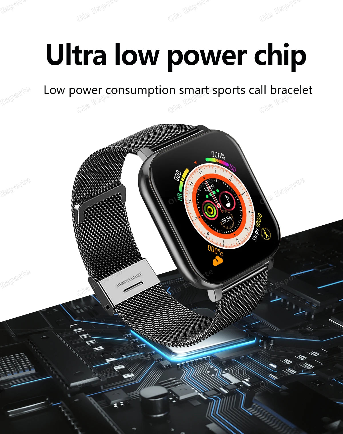 20226 Nuovo smartwatch da 1,83 pollici Notifiche di chiamata Monitoraggio del sonno Monitoraggio dell'attività Smart Watch compatibile con Android e iOS