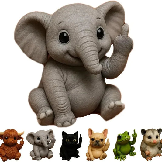 Mini Scultura In Resina Dito Medio Animale Per Scrivania Decorazione Ufficio E Casa Moderne