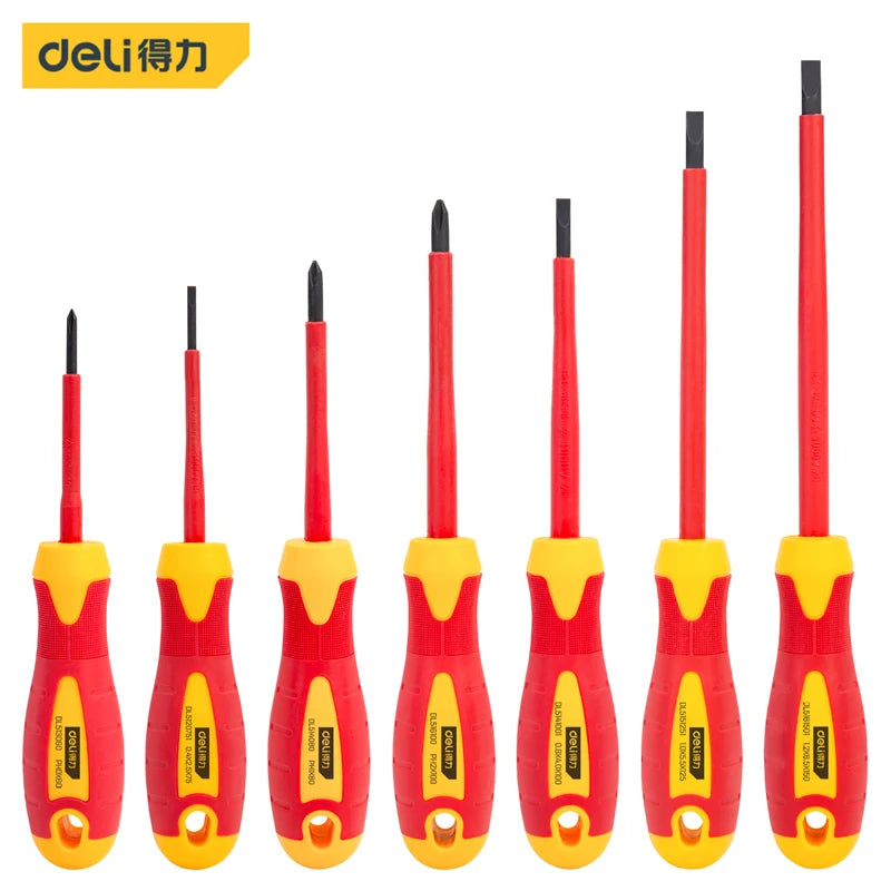 Set Cacciaviti Isolati VDE Deli Per Elettricista Con Testa Phillips A Taglio Magnetico