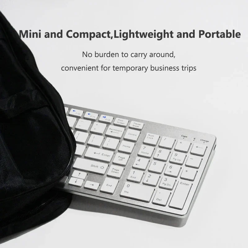 Set tastiera e Mouse Bluetooth Wireless Ultra sottile compatibile per Mac OS/iOS/iPad OS tastiera ricaricabile per MacBook