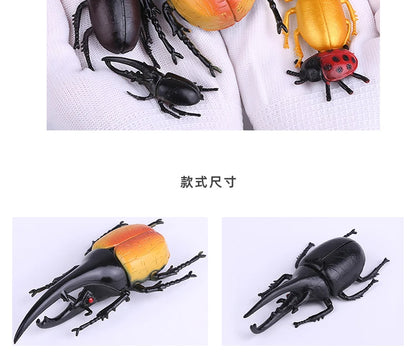 Modello Insetti Realistici Scarabeo Giocattolo Educativo Per Halloween Spavento Gag Novità