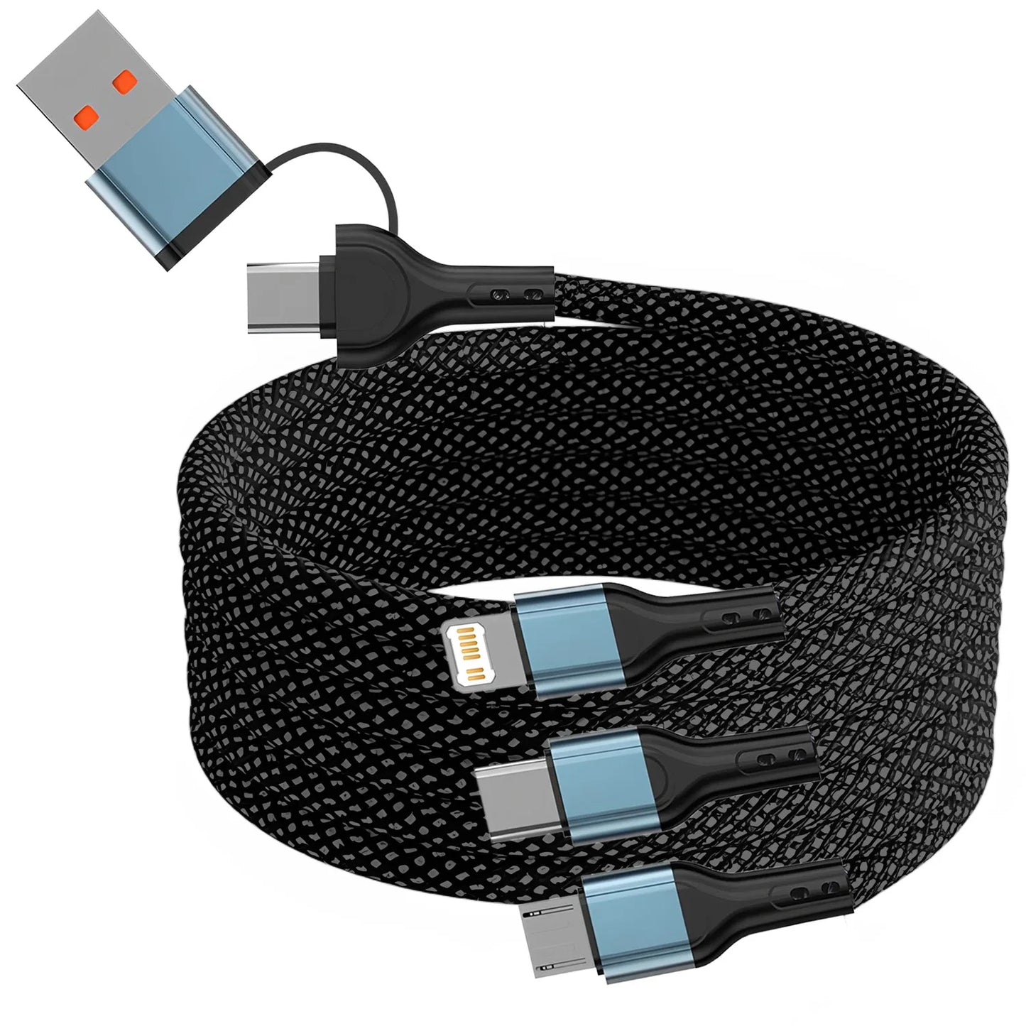 Cavo di ricarica universale 3 in 1 USB Type C per la trasmissione rapida dei dati per iPhone Samsung Xiaomi Huawei