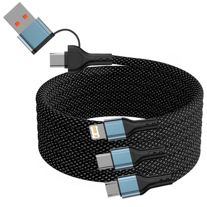 Cavo di ricarica universale 3 in 1 USB Type C per la trasmissione rapida dei dati per iPhone Samsung Xiaomi Huawei