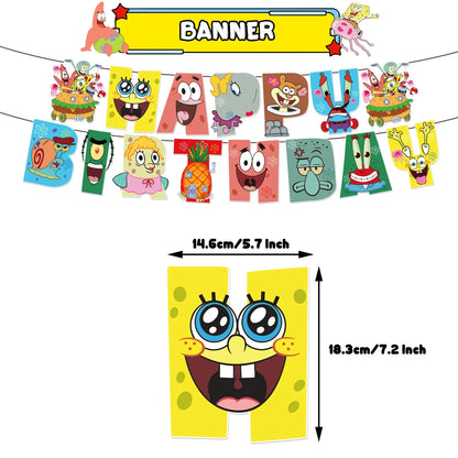 Tema Spongebob Decorazioni Festa Di Compleanno Set Usa E Getta Con Tovaglia Piatti Bicchieri Banner Bomboniere