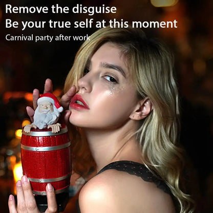Porta Sigarette Divertente Parodia Babbo Natale Nel Barile Di Legno Dispenser Giocattolo Regalo Di Natale