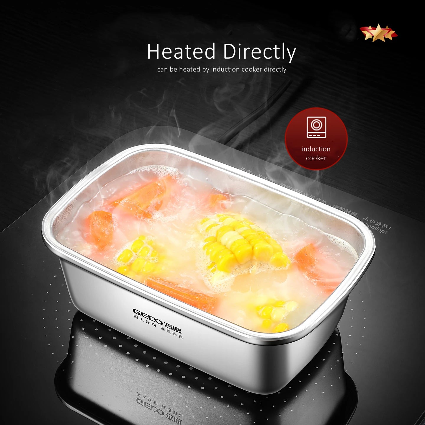 Contenitore Per Alimenti In Acciaio Inox 304 Lfgb Sottovuoto Leggero Capacità da 500ml a 1600ml