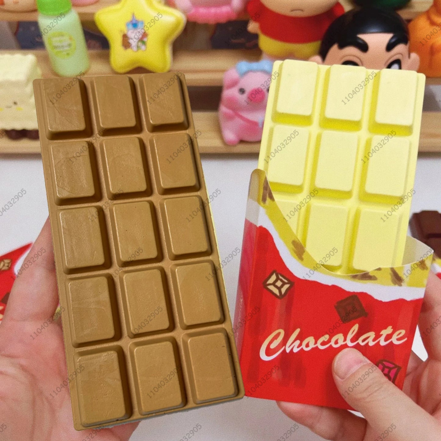 Giocattolo Squishy a lievitazione lenta con barra di cioccolato Morbido e umido Giocattoli agitati per bambini e adulti ASMR Giocattoli antistress sensoriali Regali