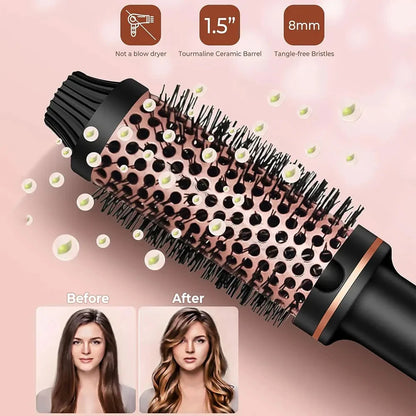 Piastra per capelli ionica 3 in 1 Ferro arricciacapelli professionale Spazzola per acconciature riscaldata Spazzola termica antiscottatura Bacchetta arricciacapelli