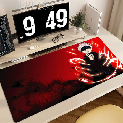 Jujutsu Kaisen Gojo Mousepad Giappone Hot Anime Mouse Pad PC Cool Gaming Tastiera Tappeto XXL Laptop Tappetino da scrivania esteso Nuovo Gamer Tappeto