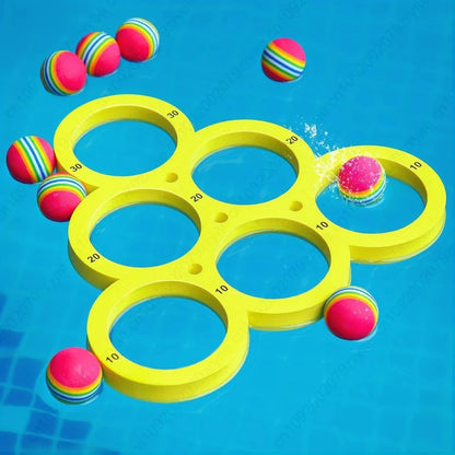 Set di Giochi di Lancio per Piscina 11 Pezzi Giocattoli Galleggianti per Sport Acquatici in Famiglia