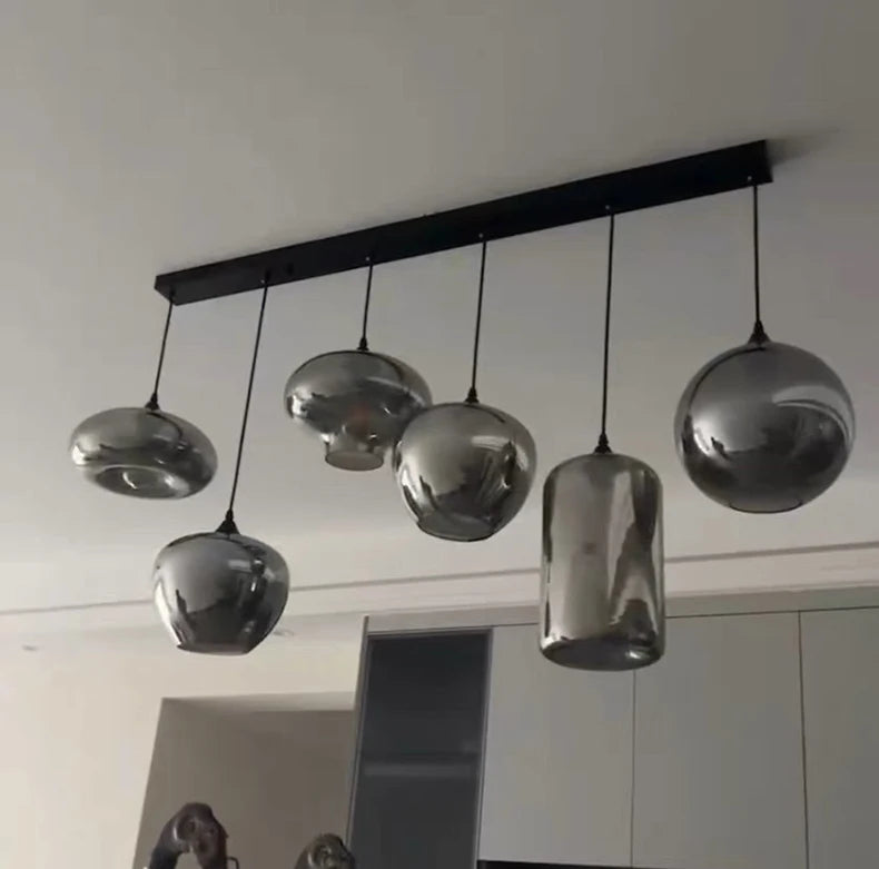 Lampada Sospensione Led Moderna In Acciaio Inossidabile Spazzolato per Soggiorno E Sala Da Pranzo