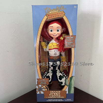 Toy Story 4 Talking Woody Jessie Action Figure Sing Soft Cute Anime Figure Decorazione Compleanno Modello Regalo Giocattoli