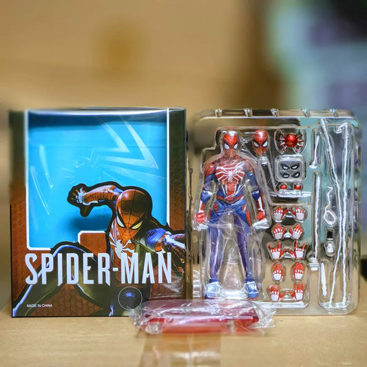15CM PS4 Spiderman Figura Avengers Spider Man Action Figures Aggiornamento Suit PS4 Game Edition Doll Toys Regalo