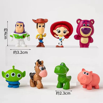 Toy Story 4 Woody Buzz Lightyear Versione Q Action Figure Mini Bambole Giocattoli per Bambini Modellini Regalo di Compleanno per Bambini