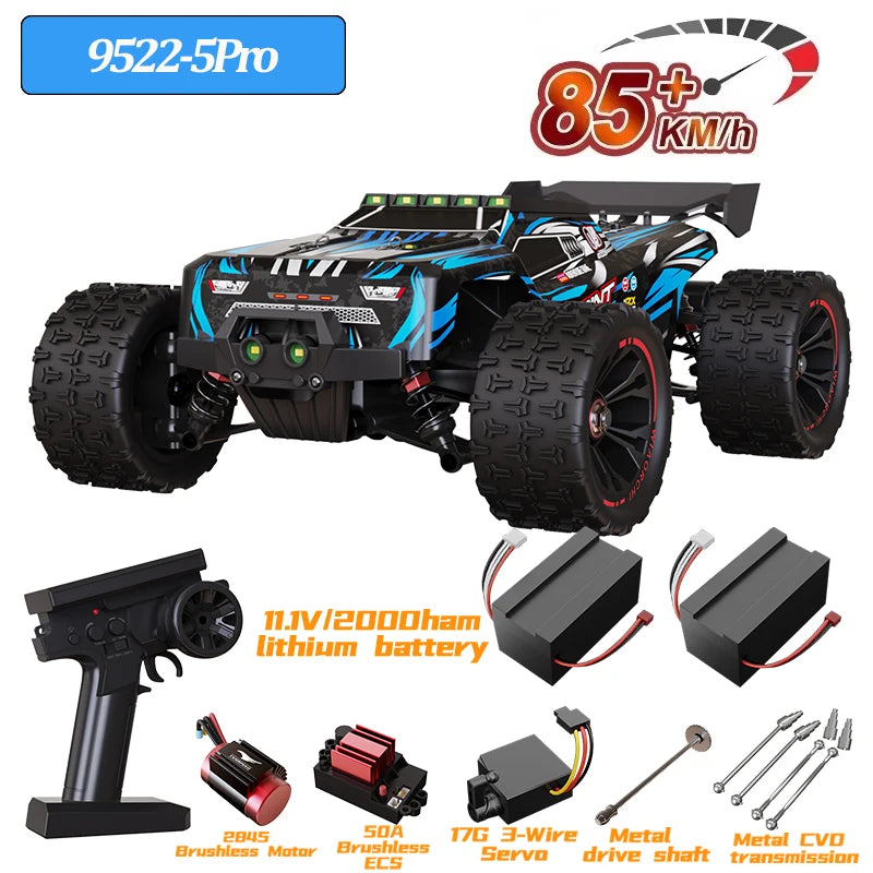 9522PRO 85KM/H Auto RC ad alta velocità Brushless a quattro ruote motrici Off-road Drift 1:16 Auto da corsa professionale 9522 50KM/H Giocattolo per ragazzi