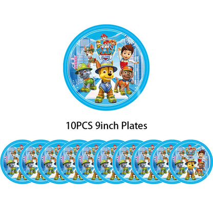 NUOVO Paw Patrol Compleanno Forniture Bomboniere Buon Compleanno Paw Patrol Kit di decorazioni per feste Piatto a palloncino Tazza Borsa regalo Adesivo per bambini