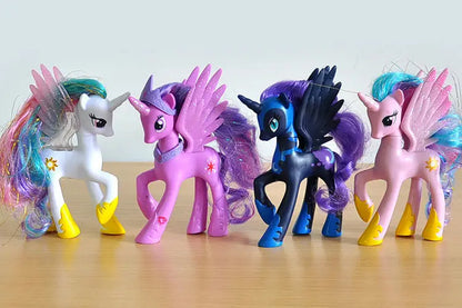 Set di giocattoli My Little Pony Fluttershy Rainbow Dash Twilight Sparkle Princess Cadence Luna Regalo a mano