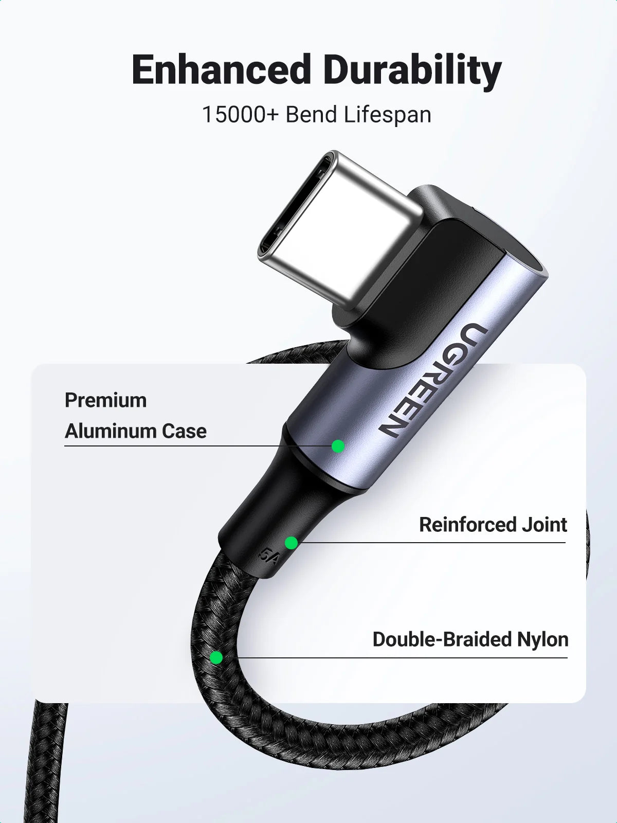 Cavo USB C Angolo Retto 90 Gradi PD 100W Per Ricarica Veloce Compatibile Con Iphone MacBook Samsung Ipad