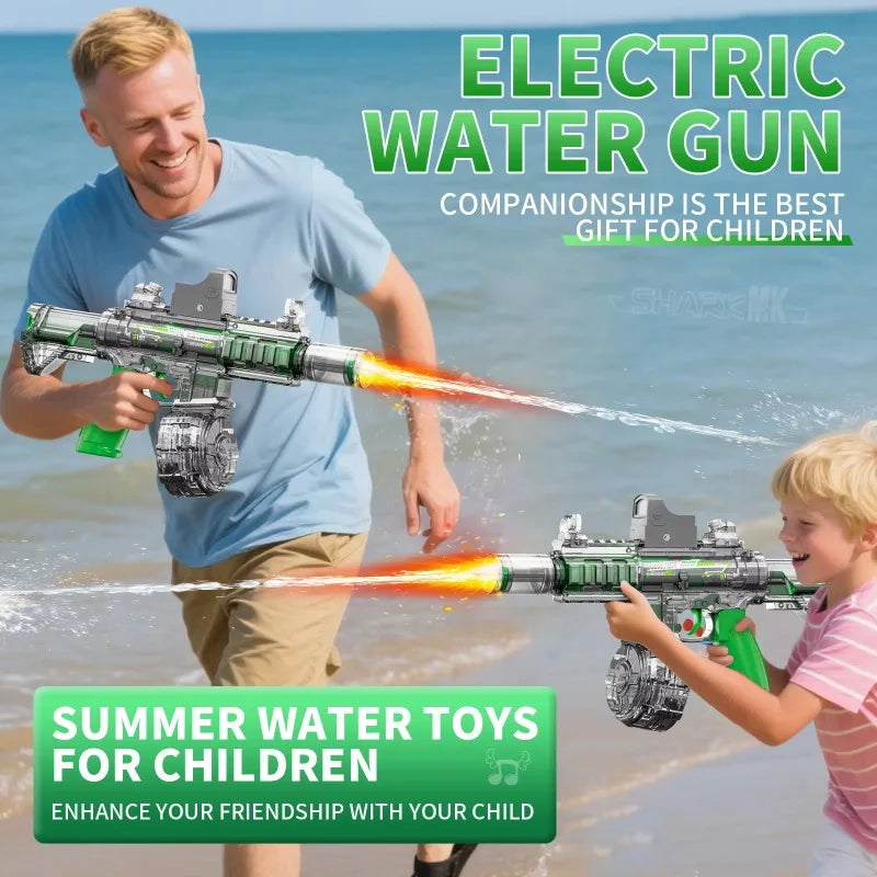 Pistola Ad Acqua Elettrica M416 Con LED Per Simulazione Fuoco Grande Capacità Giocattolo Estivo Per Bambini