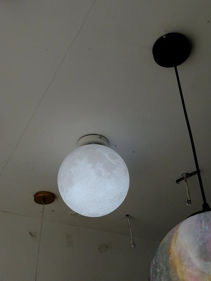 Lampada A Sospensione Forma Di Luna Con Stampa 3D Per Ristorante E Bar Atmosfera Creativa Luce Notturna 110V 220V