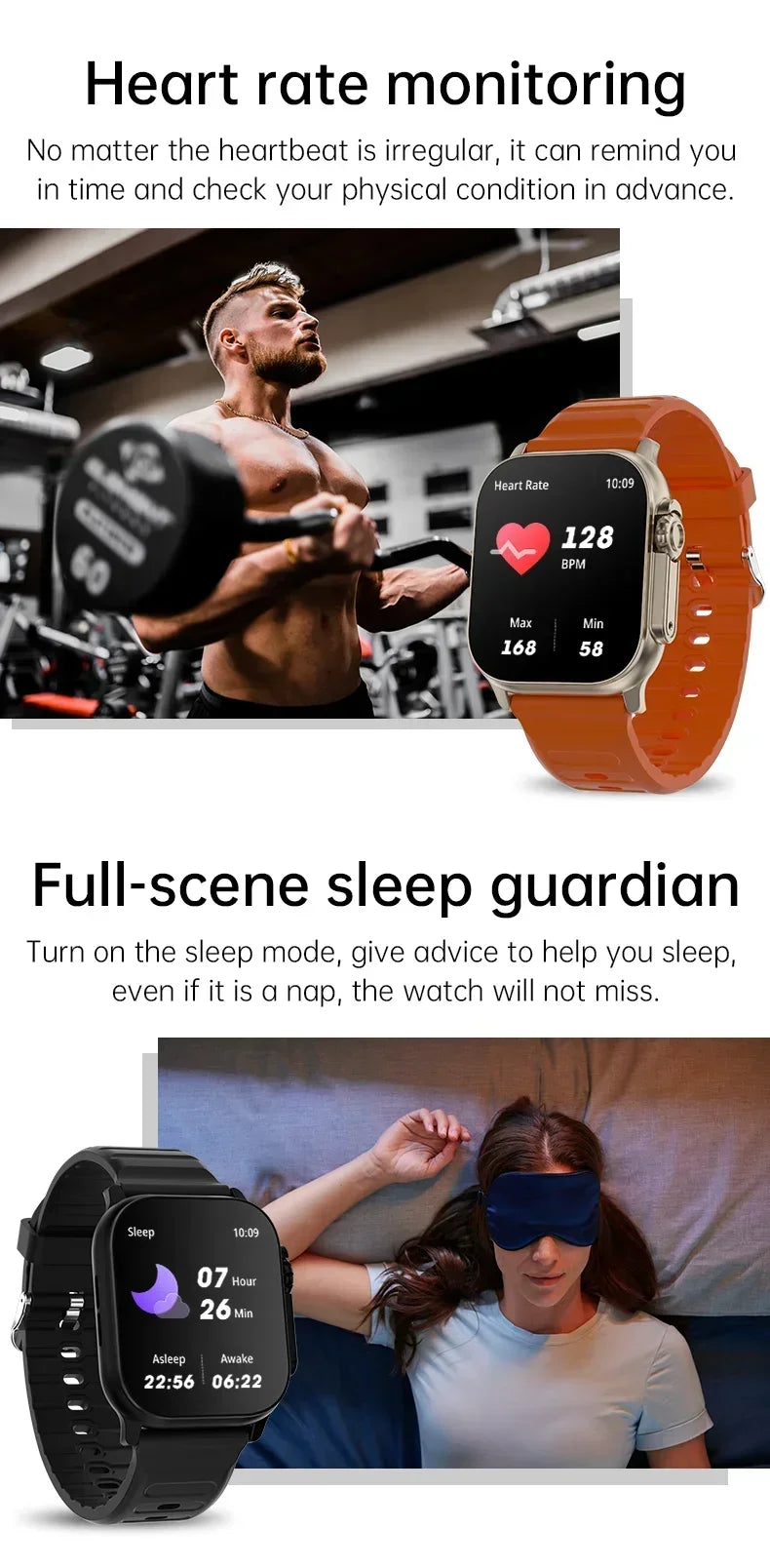 Nuovo Smartwatch 2026 Watch 10 Ultra 49mm con NFC, GPS, Chiamate Bluetooth, Musica BT, Giochi e Ricarica Wireless per Uomo e Donna