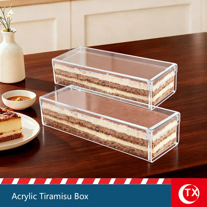 Contenitore Per Tiramisù In Acrilico Trasparente Riutilizzabile Per Pasticceria E Dessert