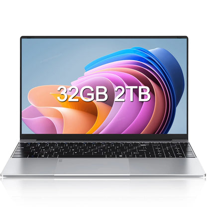 Laptop 15,6 Pollici Con 32 Gb Ram E 2 Tb SSD Windows 11 Impronta Digitale Tastiera Retroilluminata