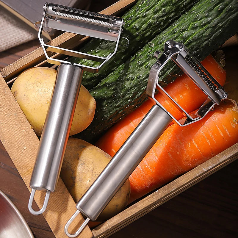 Pelapatate Multifunzionale In Acciaio Inox Con Grattugia E Affettatrice Per Verdure Frutta Julienne