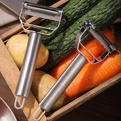 Pelapatate Multifunzionale In Acciaio Inox Con Grattugia E Affettatrice Per Verdure Frutta Julienne