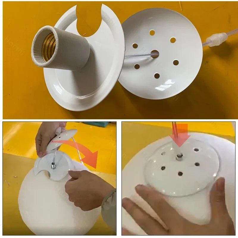 Lampada A Sospensione Forma Di Luna Con Stampa 3D Per Ristorante E Bar Atmosfera Creativa Luce Notturna 110V 220V