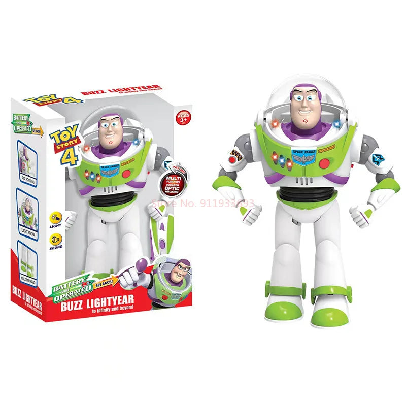 Nuovo disponibile Toy Story Buzz Lightyear Robot da passeggio elettrico bambola Action Figure Pixar modello giocattolo adatto per regalo di compleanno per bambini