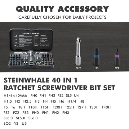 Set Utensili VMAN 66 In 1 Cacciavite Magnetico Senza Ingranaggi Con Punte In Acciaio S2 Per Riparazioni Domestiche