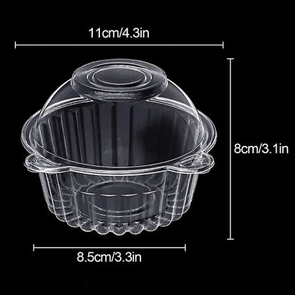 Contenitori Singoli Per Cupcake Con Cupola Trasparente Porta Muffin Scatole Per Frutta E Insalata 20 Pezzi