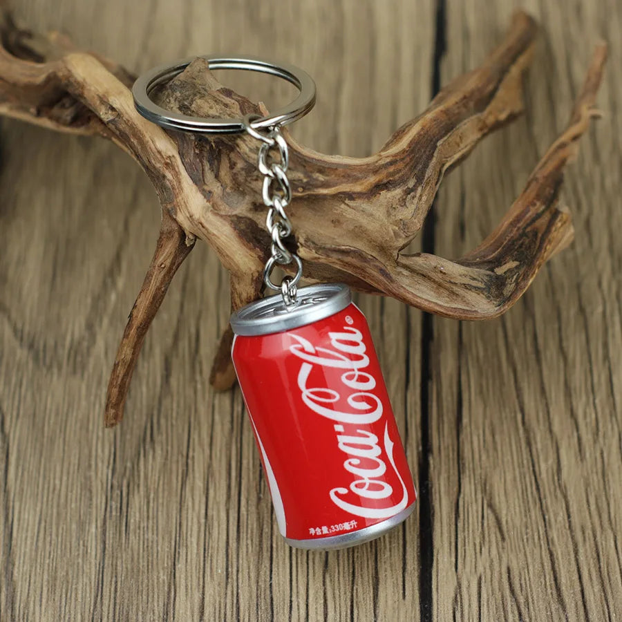 Portachiavi creativo per bottiglia di bevande Accessori di abbigliamento Unisex 5 stili Portachiavi regalo per amici in miniatura con gingillo appeso fresco