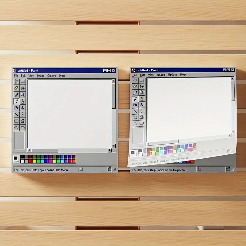 Note adesive per disegno computer vintage 50 fogli - Ideale per artisti e uso in ufficio, Note adesive durevoli, Note adesive per ufficio