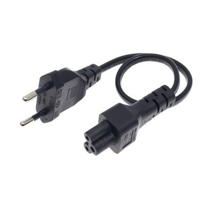 Cavo adattatore di alimentazione europeo Cavo da 30 cm Spina UE 2 pin maschio a IEC 320 C5 per alimentatore per notebook