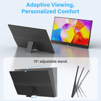 Monitor Portatile 15,6 Pollici FHD IPS 1920x1080 con USB C e Mini HDMI, Vesa, Display Esterno