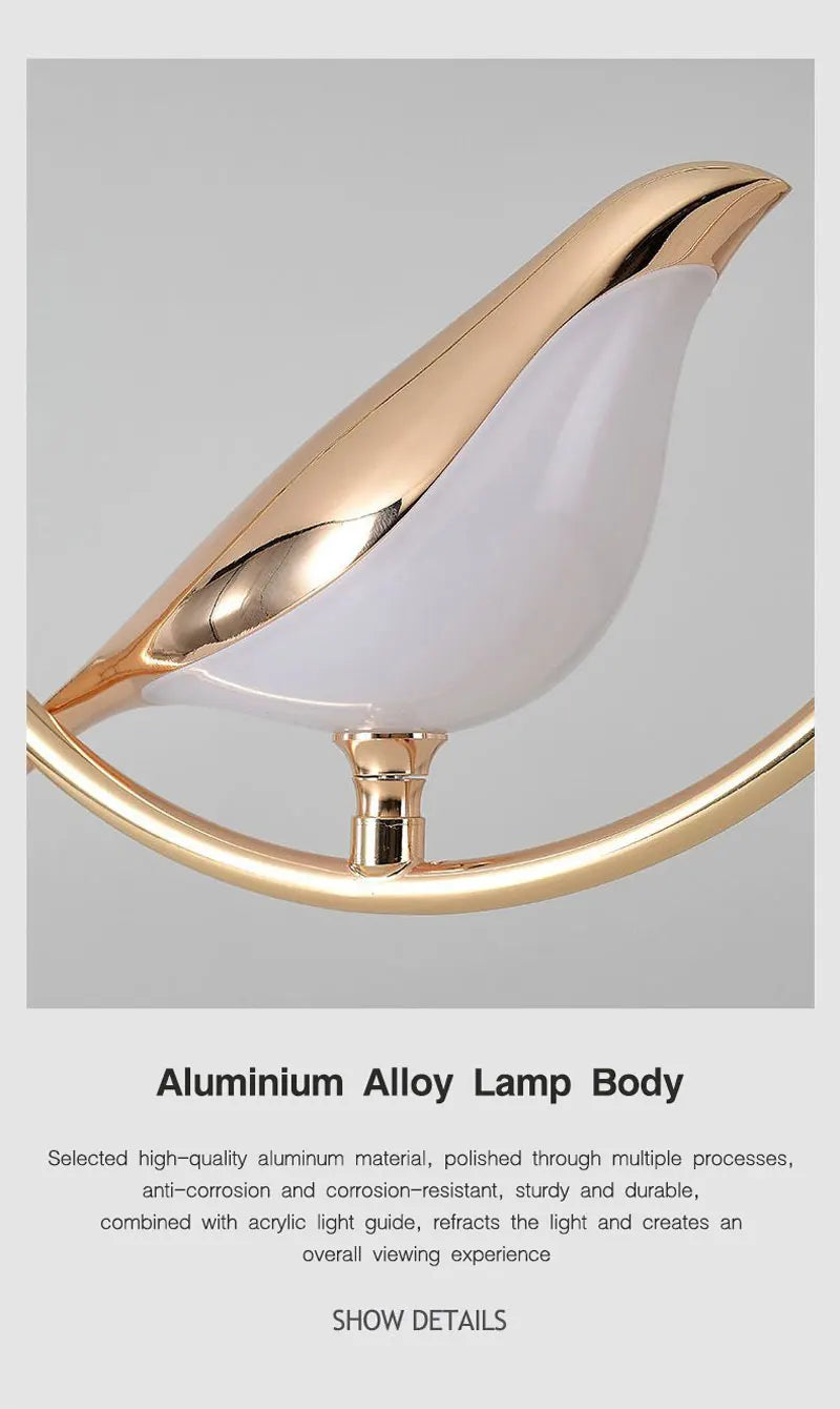 Lampada Sospensione Led Argento Dorato Interni Design Moderno Per Letto e Soggiorno Alimentazione AC 85 265 Volt