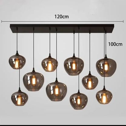 Lampada Sospensione Led Moderna In Acciaio Inossidabile Spazzolato per Soggiorno E Sala Da Pranzo