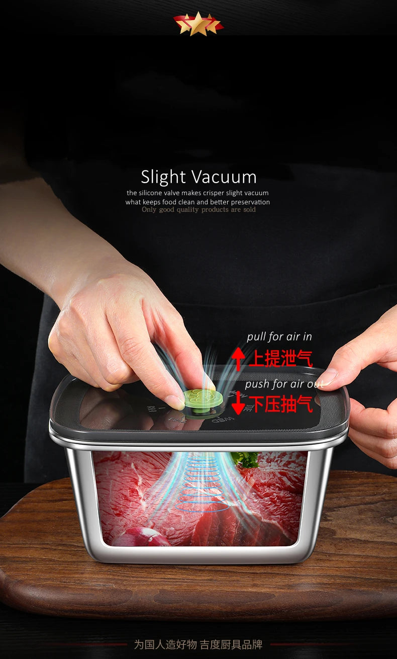 Contenitore Per Alimenti In Acciaio Inox 304 Lfgb Sottovuoto Leggero Capacità da 500ml a 1600ml