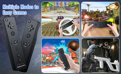 Set controller 2 in 1 per Nintendo Wii Joystick Motion Plus opzionale Gamepad remoto wireless con custodia in silicone Videogioco