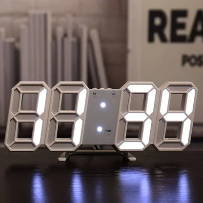 Orologio Digitale Led 3D Da Parete Con Modalità Notte Decorazione Elegante Per Camera Da Letto