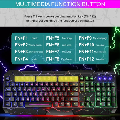 Combo Tastiera Meccanica Da Gaming Cablata Con Led Retroilluminata E Mouse Incluso
