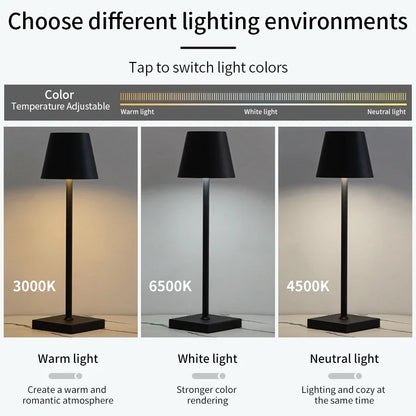 Lampada Da Tavolo Led Dimmabile Al Tocco Ricaricabile Senza Fili Design Nordic Per Cameretta E Scrivania