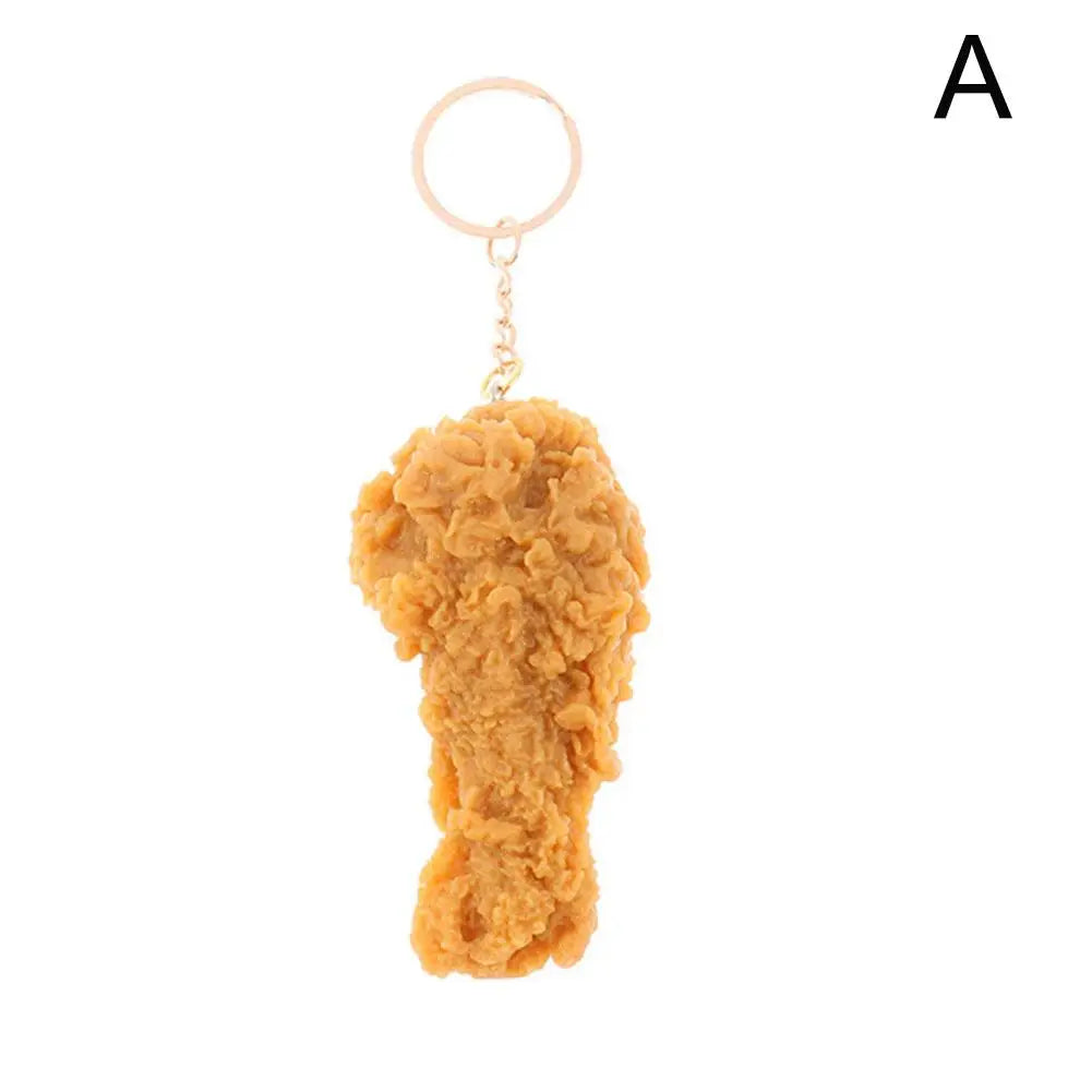 Simulazione Fast Food di pollo fritto portachiavi simulazione cibo modello puntelli per la decorazione della festa di famiglia aspetto realistico facile