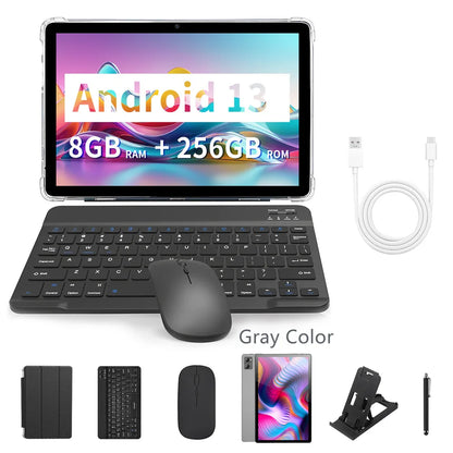 Tablet Android Octa Core 11 Pollici Con 8GB RAM 256GB ROM Dual SIM 5G 8000mAh Con Custodia Tastiera