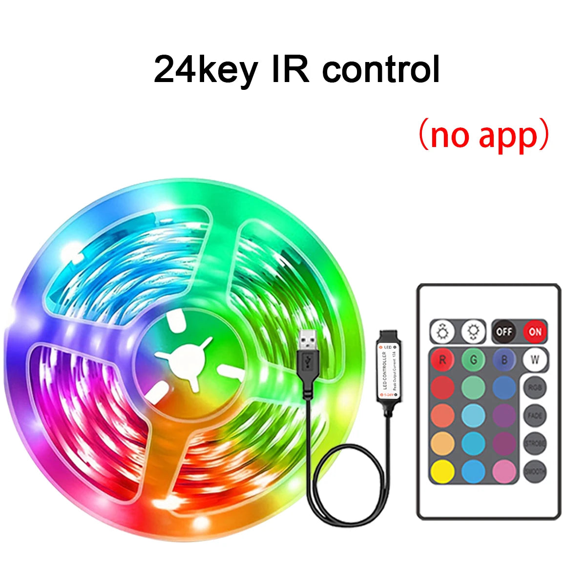 Strisce LED RGB Con Controllo App Nastro Flessibile 5m 10m 20m 30m Per Decorazione Camera Da Letto