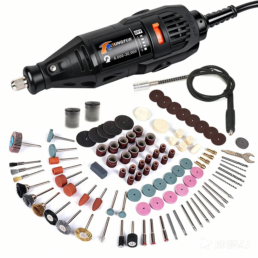Mini Incisore Per Trapano Elettrico Compatibile Utensili Rotanti Dremel 130 W 220 V