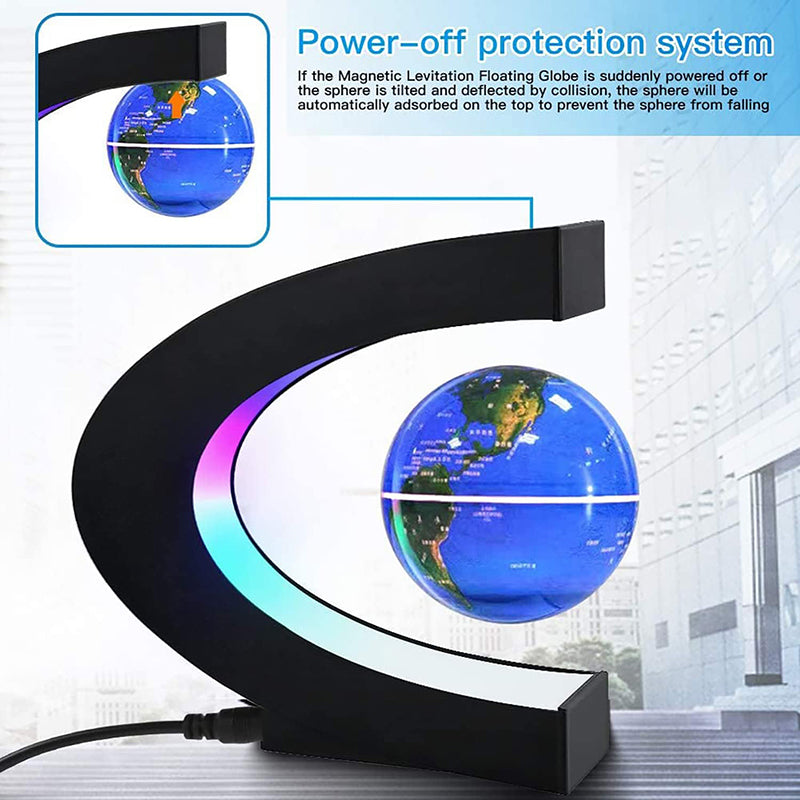 Globo a Levitazione Magnetica con Mappa del Mondo Led Sfera Decorativa per Casa Regalo di Compleanno